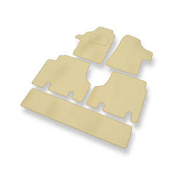 Velour gulvmåtter til Mercedes-Benz Viano Varevogn (2003-2014) - beige