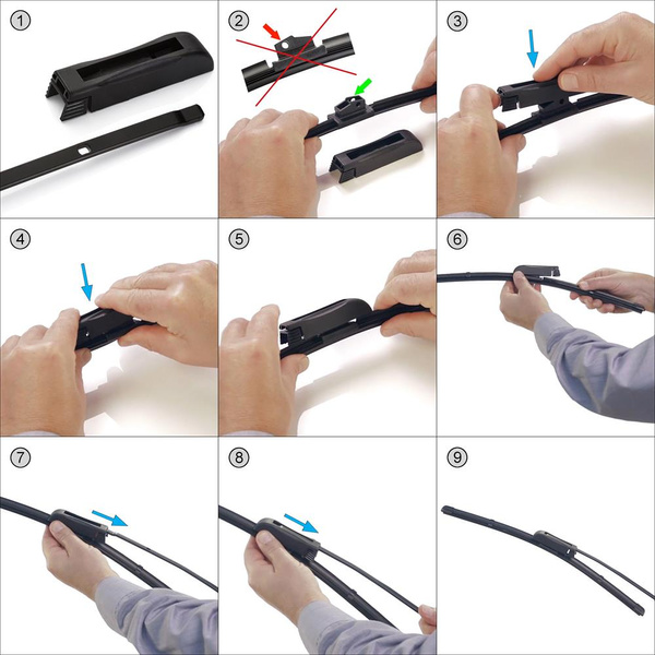Vinduesviskere til forruden til Renault Fluence Sedan (11.2009-2016) - Flad viskerblade