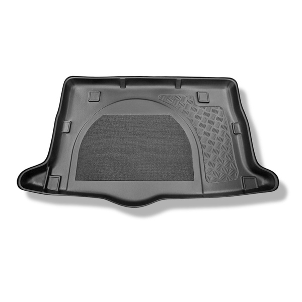 Gulvmåtte til bagagerum Hyundai Veloster Coupé (07.2011-12.2016) - Med / uden subwoofer; mulighed for at afskære den venstre fordybning
