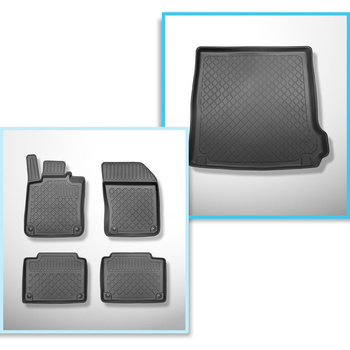 Bagagerumsmåtte og bilmåttesæt TPE skræddersyet til: Volvo V90 Stationcar, Cross