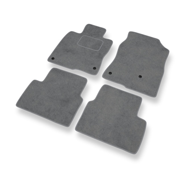 Velour gulvmåtter til Honda Civic X Coupé, Hatchback, Sedan (2017-2021) 3 døre, 5 døre - grå