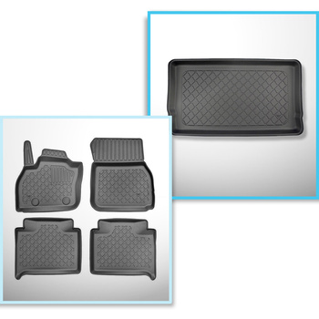 Bagagerumsmåtte og bilmåttesæt TPE skræddersyet til: Renault ZOE Hatchback (06.2