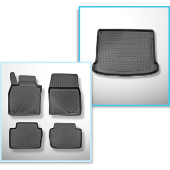 Bagagerumsmåtte og bilmåttesæt TPE PREMIUM skræddersyet til: Mazda 3 IV BP Hatch