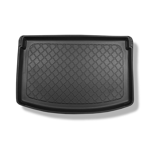 Gulvmåtte til bagagerum Mazda CX-3 SUV (06.2015-12.2021) - til det øverste (også med subwoofer) og lavere (kun uden subwoofer) niveau af bagagerumets bevægelige gulv