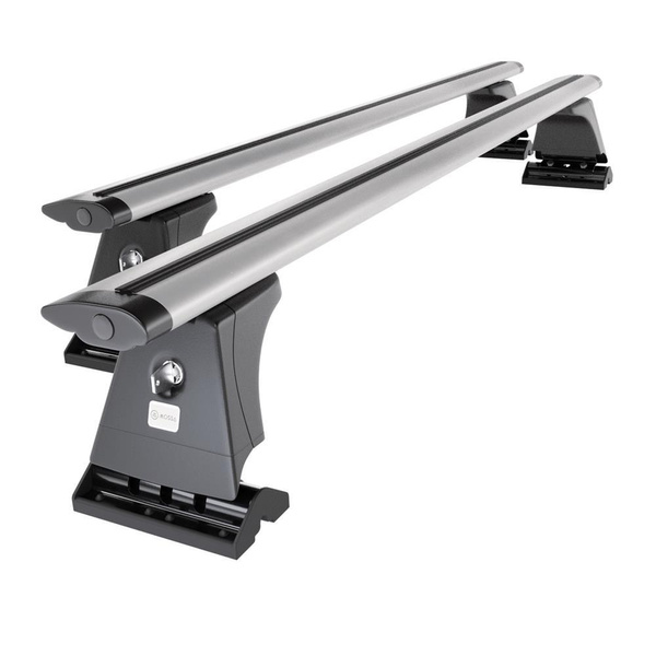 Tagbagagebærer til bil Volkswagen Caddy mk III Stationcar, Cargo (2004-2015) - sølv bagagebærer til taget - lastholder - tagholder - Monteringspunkter - Aluminium