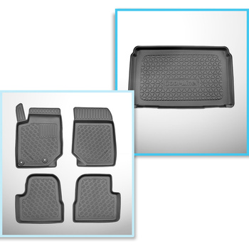 Bagagerumsmåtte og bilmåttesæt TPE PREMIUM skræddersyet til: Opel Corsa F Hatchb