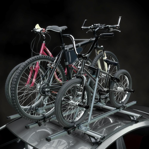 Cykelholder i aluminium til bilens tag - 3xM-08