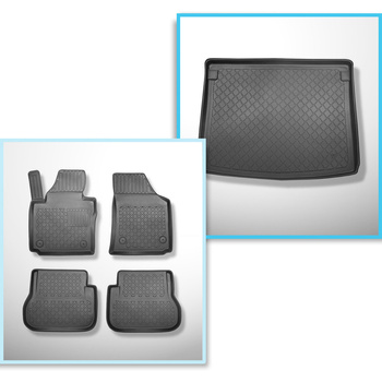 Bagagerumsmåtte og bilmåttesæt TPE skræddersyet til: Volkswagen Caddy Startline 