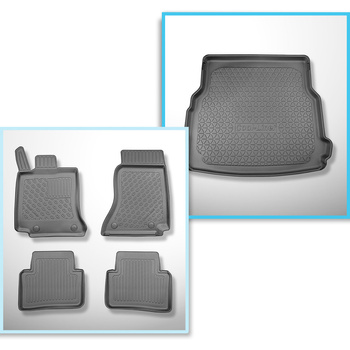 Bagagerumsmåtte og bilmåttesæt TPE PREMIUM skræddersyet til: Mercedes-Benz C-Kla