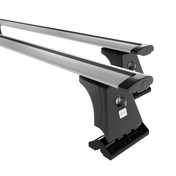 Tagbagagebærer til bil Peugeot 407 Sedan (2004-2010) - sølv bagagebærer til taget - lastholder - tagholder - Monteringspunkter - Aluminium