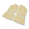 Velour gulvmåtter til Renault Clio II Hatchback (1998-2012) - beige
