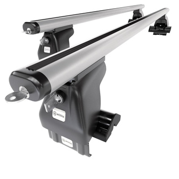 Tagbagagebærer til bil Toyota Yaris mk II Hatchback (2006-2011) - sølv bagagebær