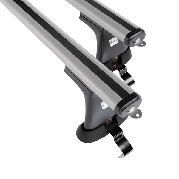 Tagbagagebærer til bil Fiat Grande Punto Hatchback (2005-2010) - sølv bagagebærer til taget - lastholder - tagholder - uden monteringselementer - Aluminium