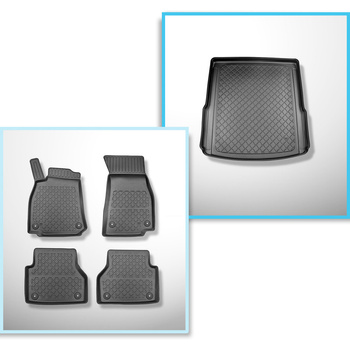 Bagagerumsmåtte og bilmåttesæt TPE skræddersyet til: Audi A6 C8 4H Avant (09.201