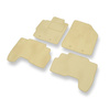 Velour gulvmåtter til Toyota Yaris II Hatchback, Sedan (2005-2010) - beige