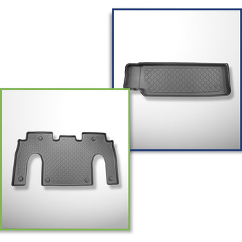 Bagagerumsmåtte og bilmåttesæt TPE skræddersyet til: Tesla Model X SUV (01.2021-