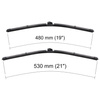 Vinduesviskere til forruden til Volkswagen Polo IV Classic, Hatchback (06.2005-02.2010) - Flad viskerblade