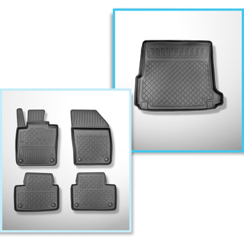Bagagerumsmåtte og bilmåttesæt TPE skræddersyet til: Volvo V60 II Stationcar (07
