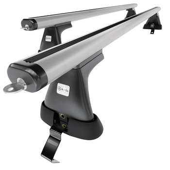 Tagbagagebærer til bil Skoda Octavia mk II Liftback (2009-2012) - sølv bagagebær