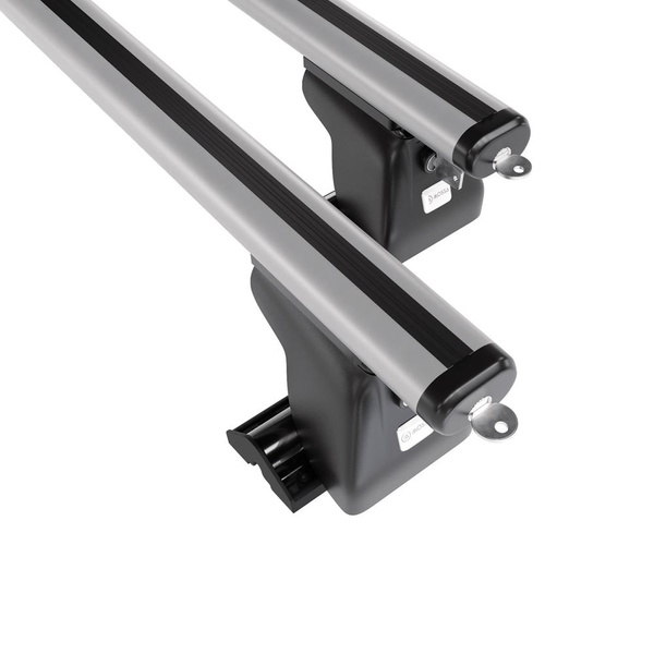 Tagbagagebærer til bil Jeep Commander SUV (2006-2010) - sølv bagagebærer til taget - lastholder - tagholder - T-profil - Aluminium