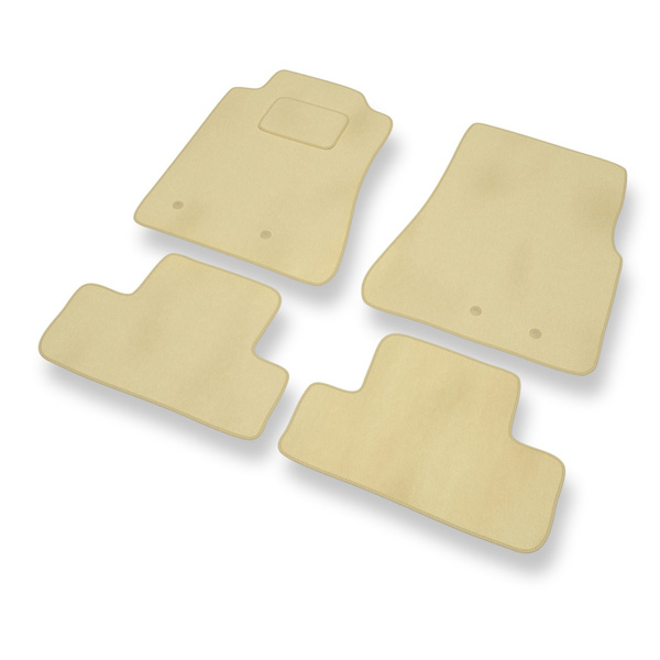 Velour gulvmåtter til Ford Mustang V Coupé, Cabriolet (2005-2014) - beige