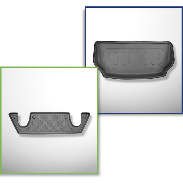 Bagagerumsmåtte og bilmåttesæt TPE skræddersyet til: Tesla Model X SUV (01.2021-....)
