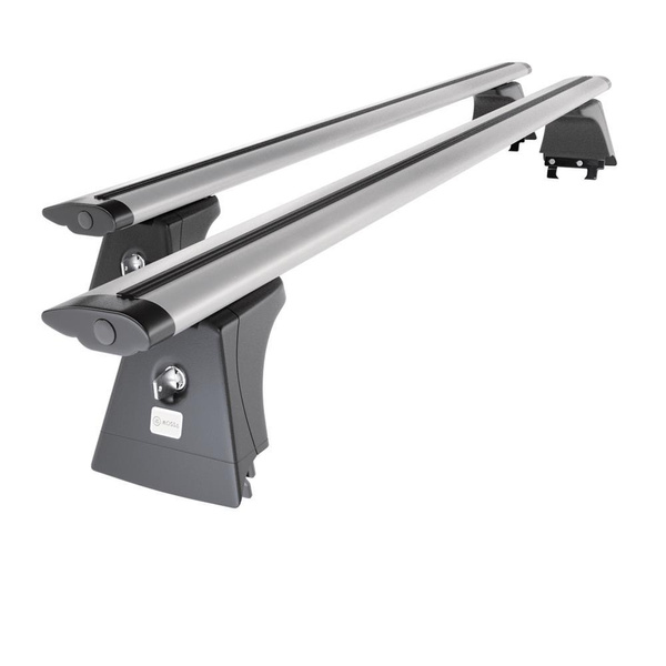 Tagbagagebærer til bil Opel Astra J mk IV Hatchback (2009-2015) - sølv bagagebærer til taget - lastholder - tagholder - Monteringspunkter - Aluminium