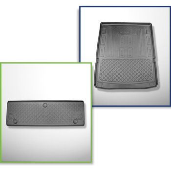 Bagagerumsmåtte og bilmåttesæt TPE skræddersyet til: Volkswagen Caddy V Maxi Var