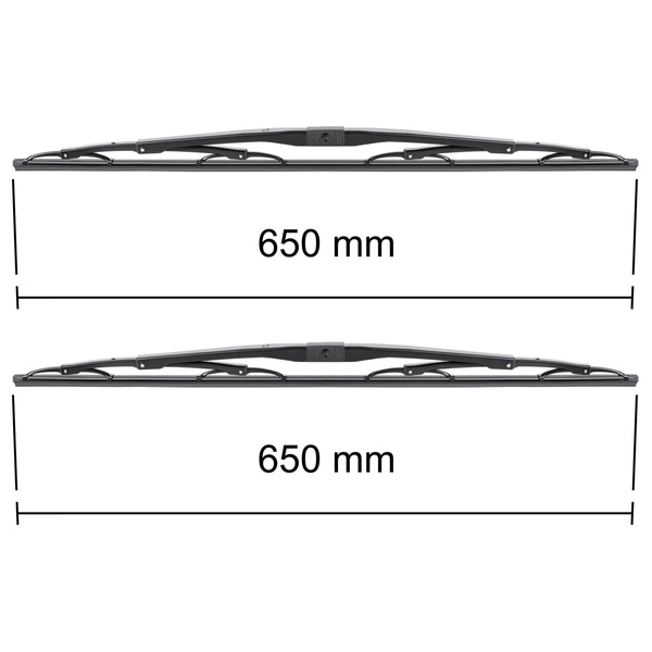 Vinduesviskere til forruden til Autosan H7 Trafic / Traper / Solina Buss (2000-2006) - Standard viskerblade