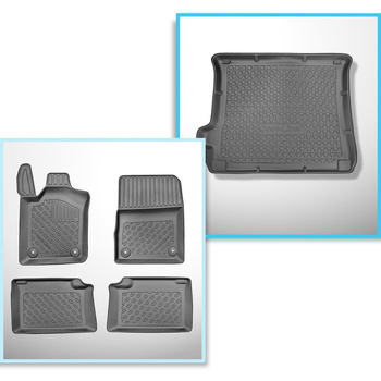 Bagagerumsmåtte og bilmåttesæt TPE PREMIUM skræddersyet til: Jeep Grand Cherokee