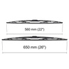 Vinduesviskere til forruden til Honda Civic VIII Sedan, Hatchback (09.2005-12.2011) - Standard viskerblade