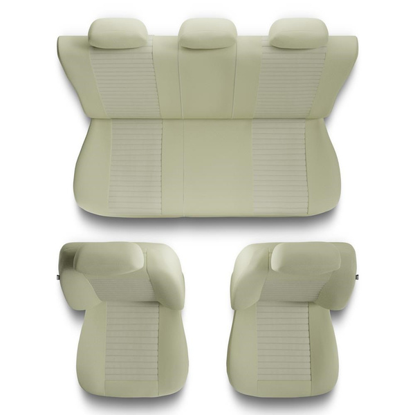 Universelle sædebetræk til biler til Audi Q3 I, II (2011-....) - Typ 1 (beige)