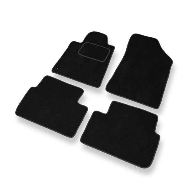 Velour gulvmåtter til Peugeot 407 Coupé, Sedan, SW (2004-2011) - sort