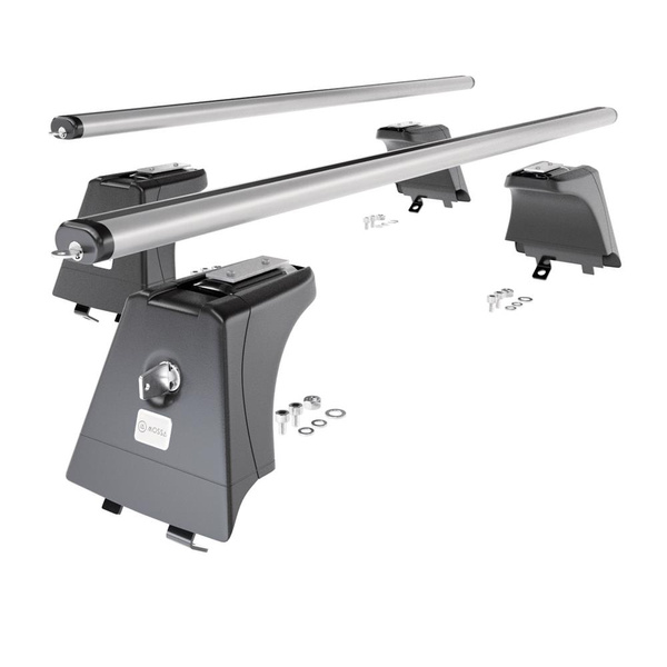 Tagbagagebærer til bil Hyundai i40 Stationcar (2015-2018) - sølv bagagebærer til taget - lastholder - tagholder - Integreret rækværk - Aluminium