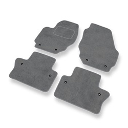 Velour gulvmåtter til Volvo S80 II Sedan (2006-2016) - grå