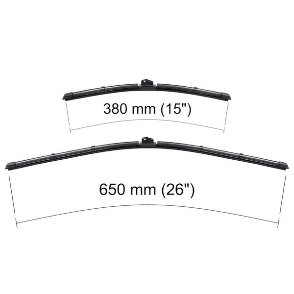 Vinduesviskere til forruden til Fiat Linea Sedan (03.2007-2015) - Flad viskerblade