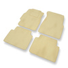 Velour gulvmåtter til Honda Civic VI Aerodeck, Coupé, Hatchback, Sedan (1996-2000) 3 døre, 4 døre - beige