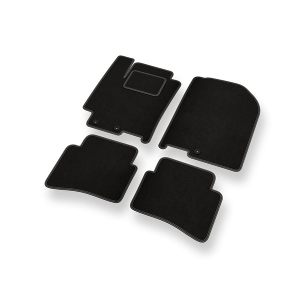 Velour gulvmåtter til Kia Rio IV Hatchback (2017-....) - sort