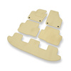 Velour gulvmåtter til Volkswagen Sharan II Varevogn (2010-2022) - beige