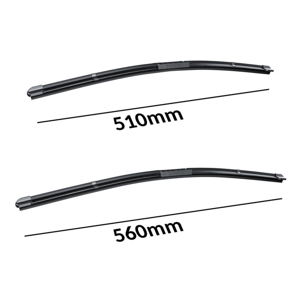 Vinduesviskere til forruden til Peugeot 306 Hatchback, Cabriolet, Sedan, SW (01.1993-10.2003) - Flad viskerblade