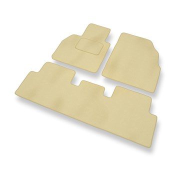 Velour gulvmåtter til Renault Scenic II Minivan (2003-2009) - beige