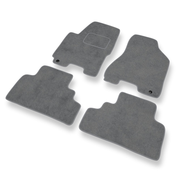 Velour gulvmåtter til Kia Sportage II SUV (2004-2010) - grå