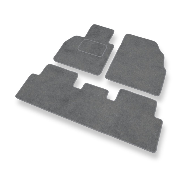 Velour gulvmåtter til Renault Scenic II Minivan (2003-2009) - grå