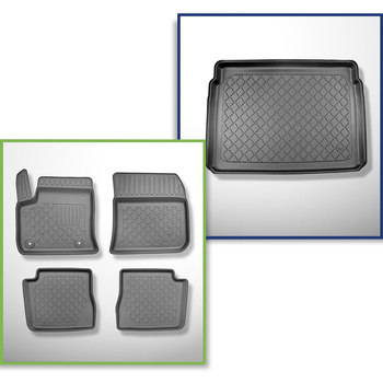 Bagagerumsmåtte og bilmåttesæt TPE skræddersyet til: Citroen E-C4 III Hatchback 