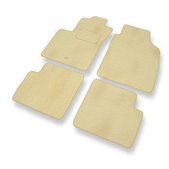Velour gulvmåtter til Fiat 500 Hatchback (2007-2012) - beige