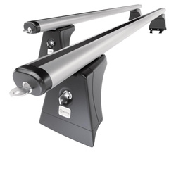 Tagbagagebærer til bil Opel Corsa D Hatchback (2007-2014) - sølv bagagebærer til taget - lastholder - tagholder - Monteringspunkter - Aluminium