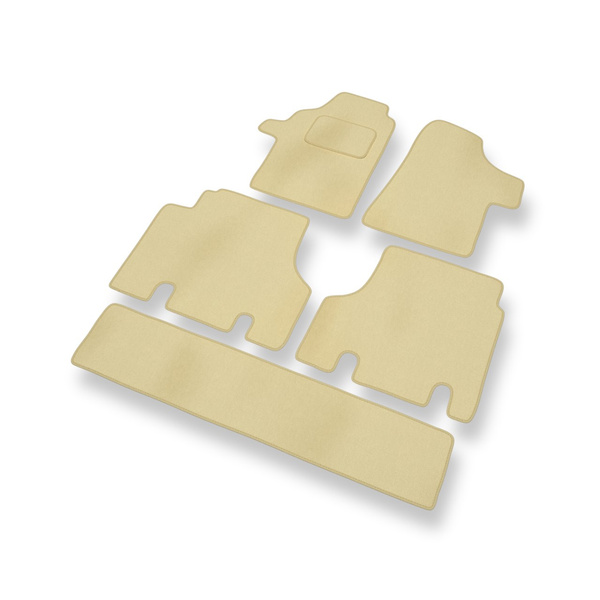 Velour gulvmåtter til Mercedes-Benz Viano Varevogn (2003-2014) - beige