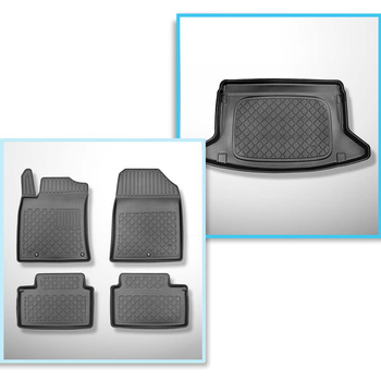 Bagagerumsmåtte og bilmåttesæt TPE skræddersyet til: Kia Ceed III CD Hatchback (