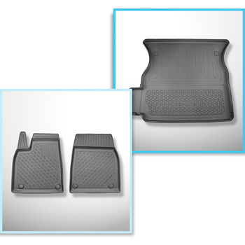 Bagagerumsmåtte og bilmåttesæt TPE PREMIUM skræddersyet til: Tesla Model X SUV (