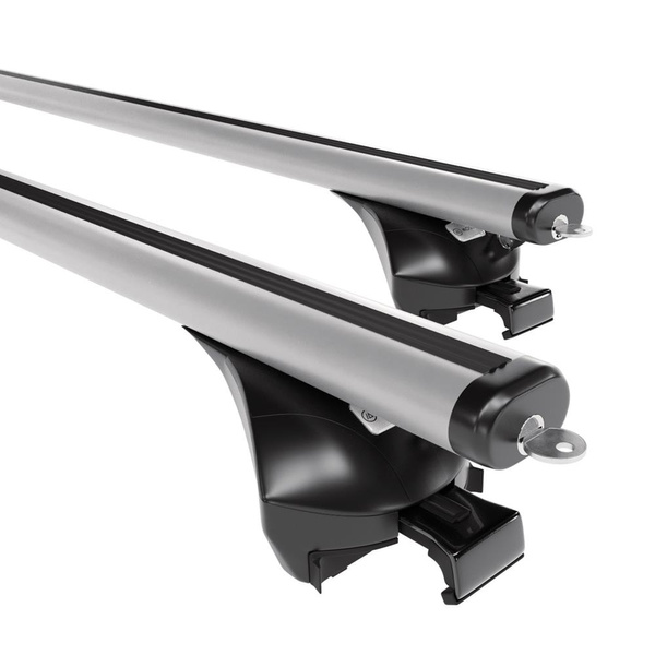 Tagbagagebærer til bil BMW X1 F48 SAV (2016-2022) - sølv bagagebærer til taget - lastholder - tagholder - Integreret rækværk - Aluminium